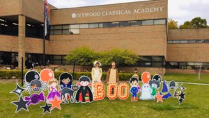 School decoration for our trunk or treat event