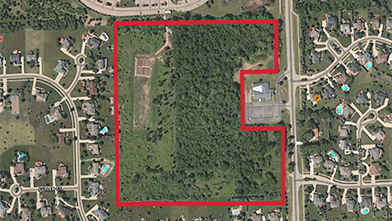 Ivywood new building area noted with red shape