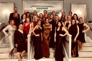 Photo of staff and attendees of the 2023 Ivywood Classical Academy Gala