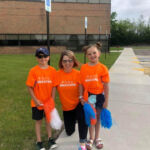 Principal with her children