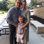 Family pictured at back-to-school orientation