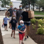 Family pictured at back-to-school orientation